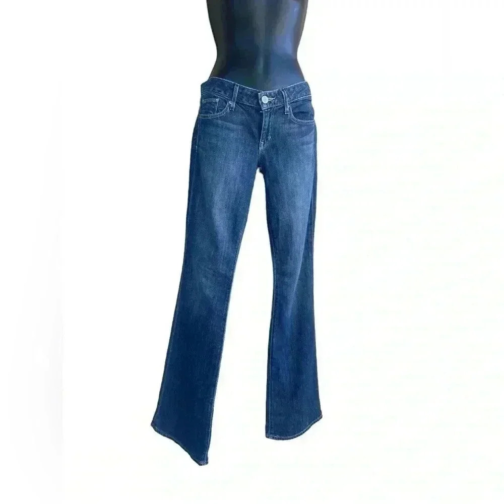GAP women’s wide leg denim jeans curvy sz 26/2R low rise in like new condition